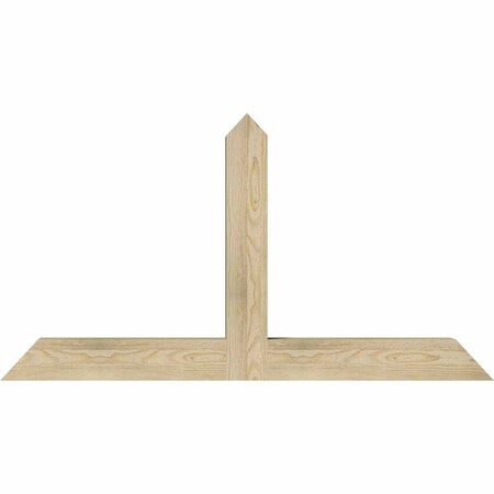 Ekena Millwork Portland Rough Sawn Timber Gable Bracket, Douglas Fir, 48"W x 26"H x 4"D x 4"F, 13/12 Pitch GBW048X26X0404POR00RDF